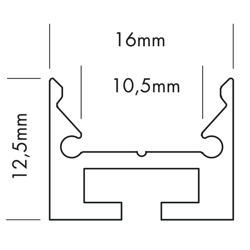 Aluminiumprofil S-Line Low 24, 2m Alu - PROLED | Bellalite Aluminiumprofil S-Line Low 24, 2m Alu - PROLED | Bellalite