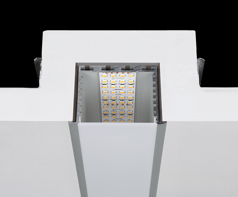 Aluminiumprofil L-Line D Rec 24, 3m Vit - PROLED | Bellalite