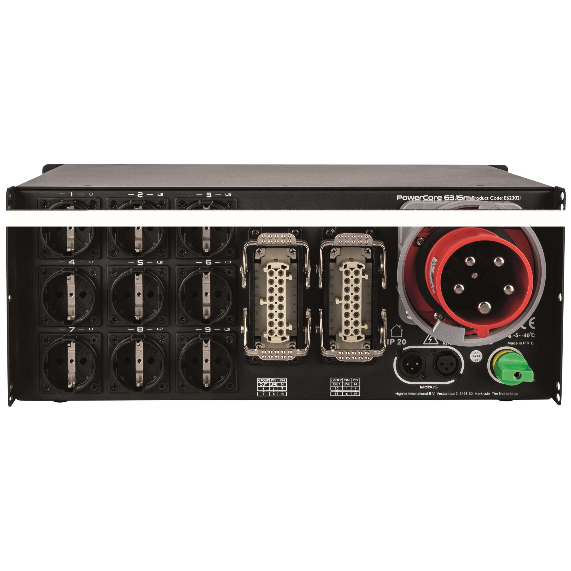 PowerCore 63.15m 9x Schuko + 2x 16-Pin Multi - Showgear | Bellalite PowerCore 63.15m 9x Schuko + 2x 16-Pin Multi - Showgear | Bellalite