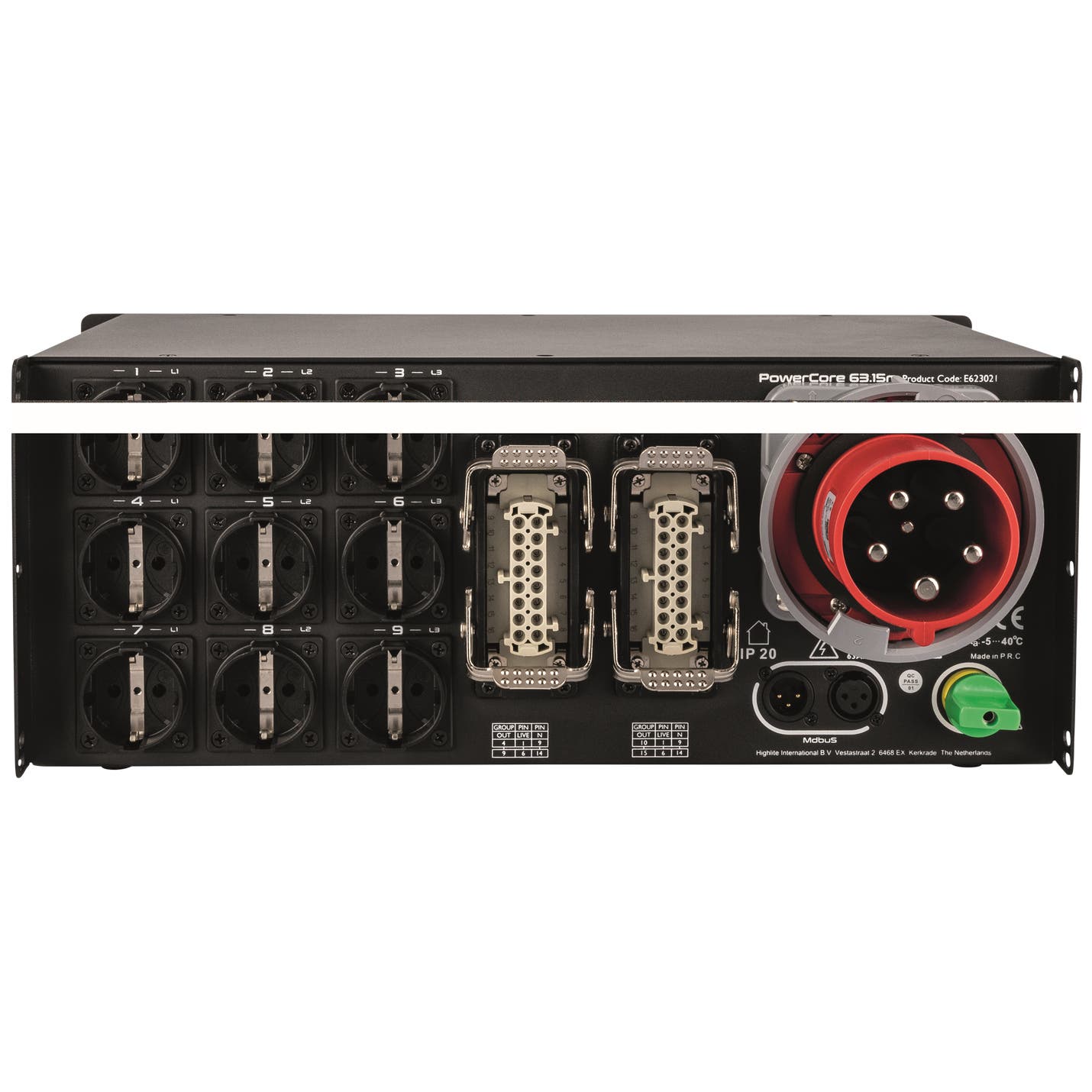 PowerCore 63.15m 9x Schuko + 2x 16-Pin Multi - Showgear | Bellalite PowerCore 63.15m 9x Schuko + 2x 16-Pin Multi - Showgear | Bellalite