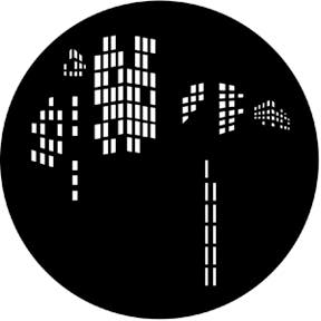 Nightlights 3 Metallgobo, E-Size (37,5mm) - Rosco | Bellalite Nightlights 3 Metallgobo, E-Size (37,5mm) - Rosco | Bellalite