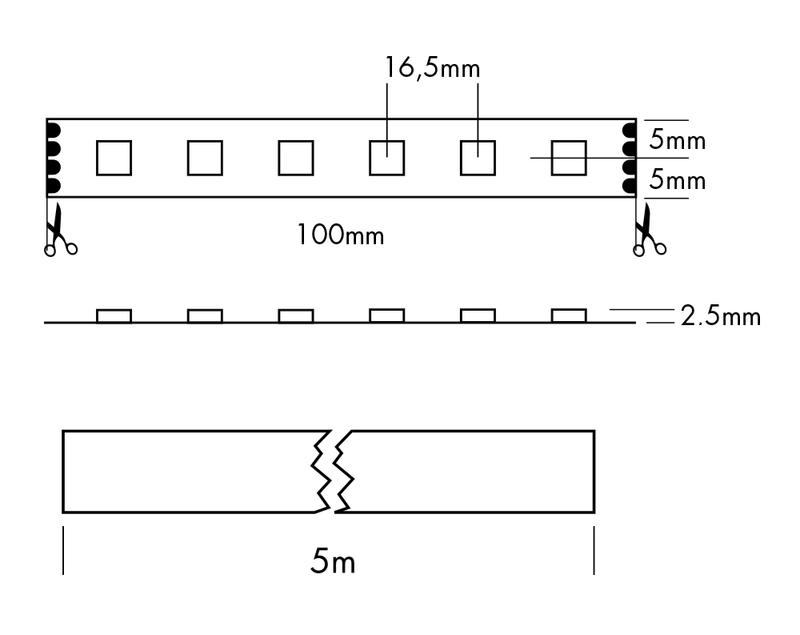 Flex Strip Digital 60 Seg - 24V, per meter 24V - PROLED | Bellalite
