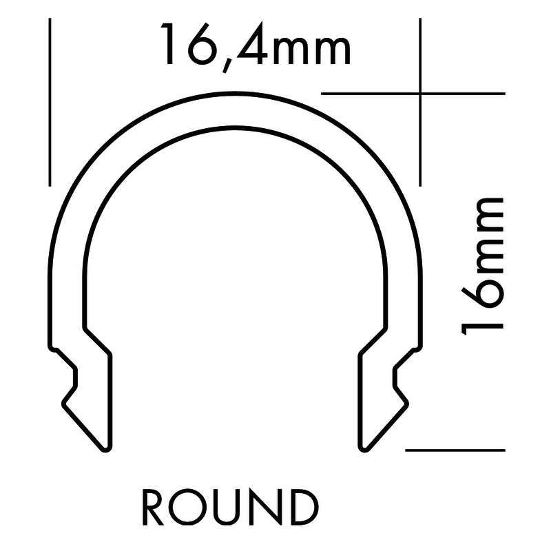 Plastic Cover S-Line Round, per meter Klar - PROLED | Bellalite