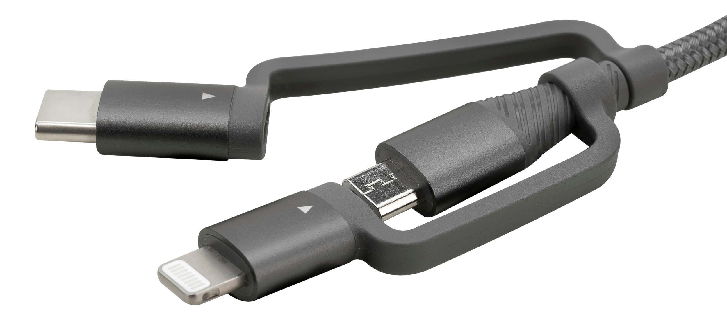 USB-Kabel 3in1 Micro-USB, USB-C & Lightning 120cm - Ansmann | Bellalite USB-Kabel 3in1 Micro-USB, USB-C & Lightning 120cm - Ansmann | Bellalite