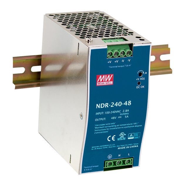 Mean Well NDR-240-48 DIN +48VDC / 240W - Mean Well | Bellalite Mean Well NDR-240-48 DIN +48VDC / 240W - Mean Well | Bellalite