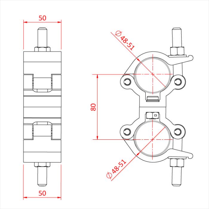 Doughty Lightweight Parallel Coupler 48mm - 51mm, Blank - Doughty | Bellalite Doughty Lightweight Parallel Coupler 48mm - 51mm, Blank - Doughty | Bellalite
