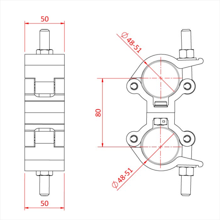 Doughty Lightweight Parallel Coupler 48mm - 51mm, Blank - Doughty | Bellalite Doughty Lightweight Parallel Coupler 48mm - 51mm, Blank - Doughty | Bellalite