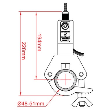 Reutlinger 80SV II ZW m. T57010 Clamp 6mm - 190kg / 8mm - 330kg - Doughty | Bellalite