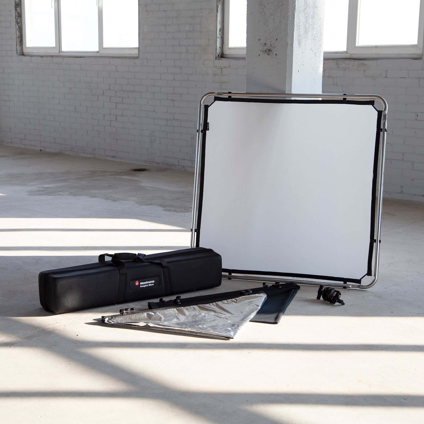 Manfrotto Pro Scrim All In One Kit Small 1,1m x 1,1m - Manfrotto | Bellalite Manfrotto Pro Scrim All In One Kit Small 1,1m x 1,1m - Manfrotto | Bellalite