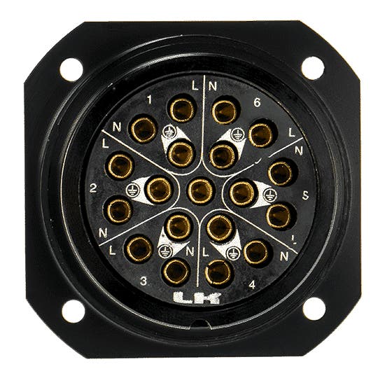 LKS 19-Pin Socapex Style Crimp Chassihona - LK Connectors | Bellalite LKS 19-Pin Socapex Style Crimp Chassihona - LK Connectors | Bellalite
