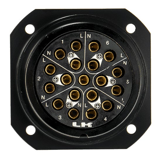 LKS 19-Pin Socapex Style Crimp Chassihona - LK Connectors | Bellalite LKS 19-Pin Socapex Style Crimp Chassihona - LK Connectors | Bellalite