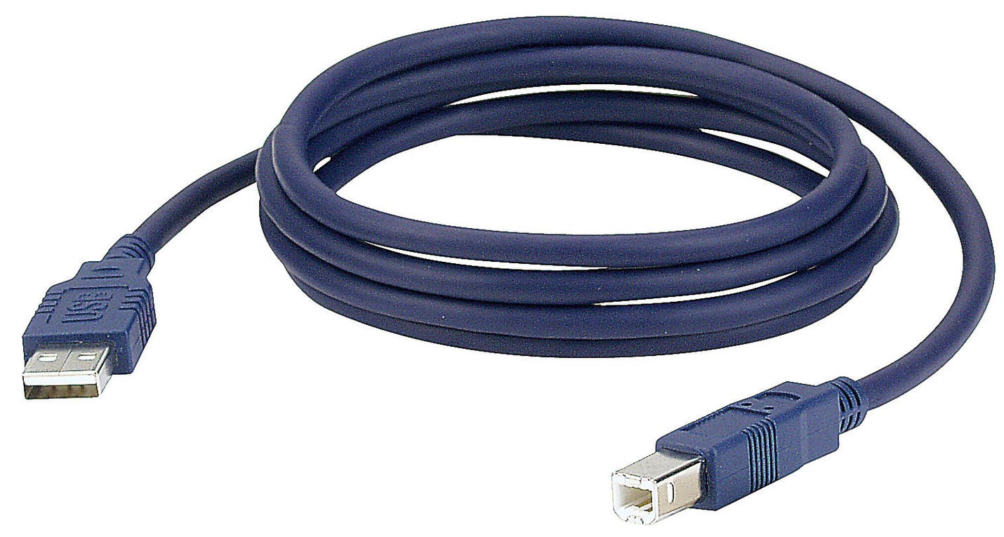 USB-kabel, USB-A / USB-B 3m - DAP | Bellalite USB-kabel, USB-A / USB-B 3m - DAP | Bellalite