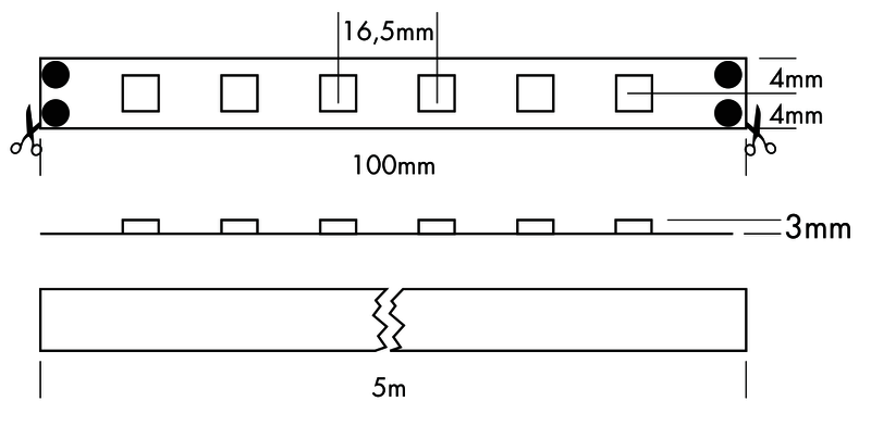 Flex Strip IP53 300 Mono, per meter - PROLED | Bellalite