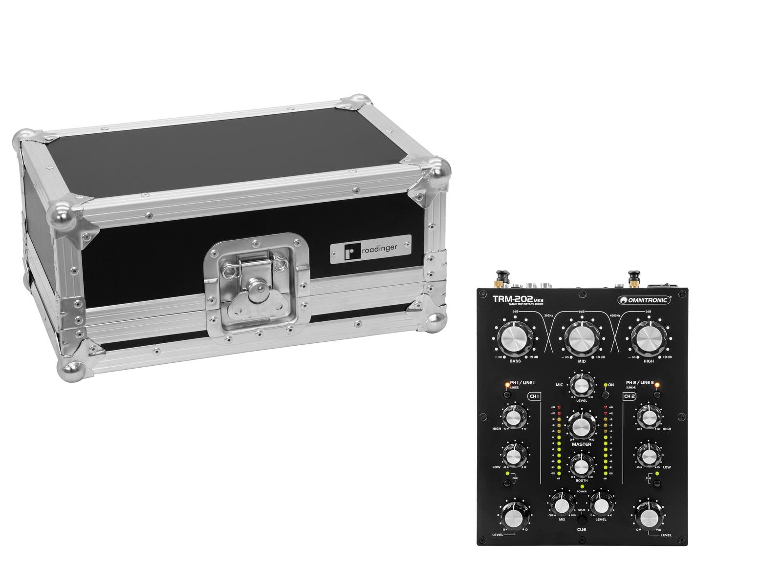Ljudmixer Set TRM-202MK3 + Case - Omnitronic | Bellalite Ljudmixer Set TRM-202MK3 + Case - Omnitronic | Bellalite