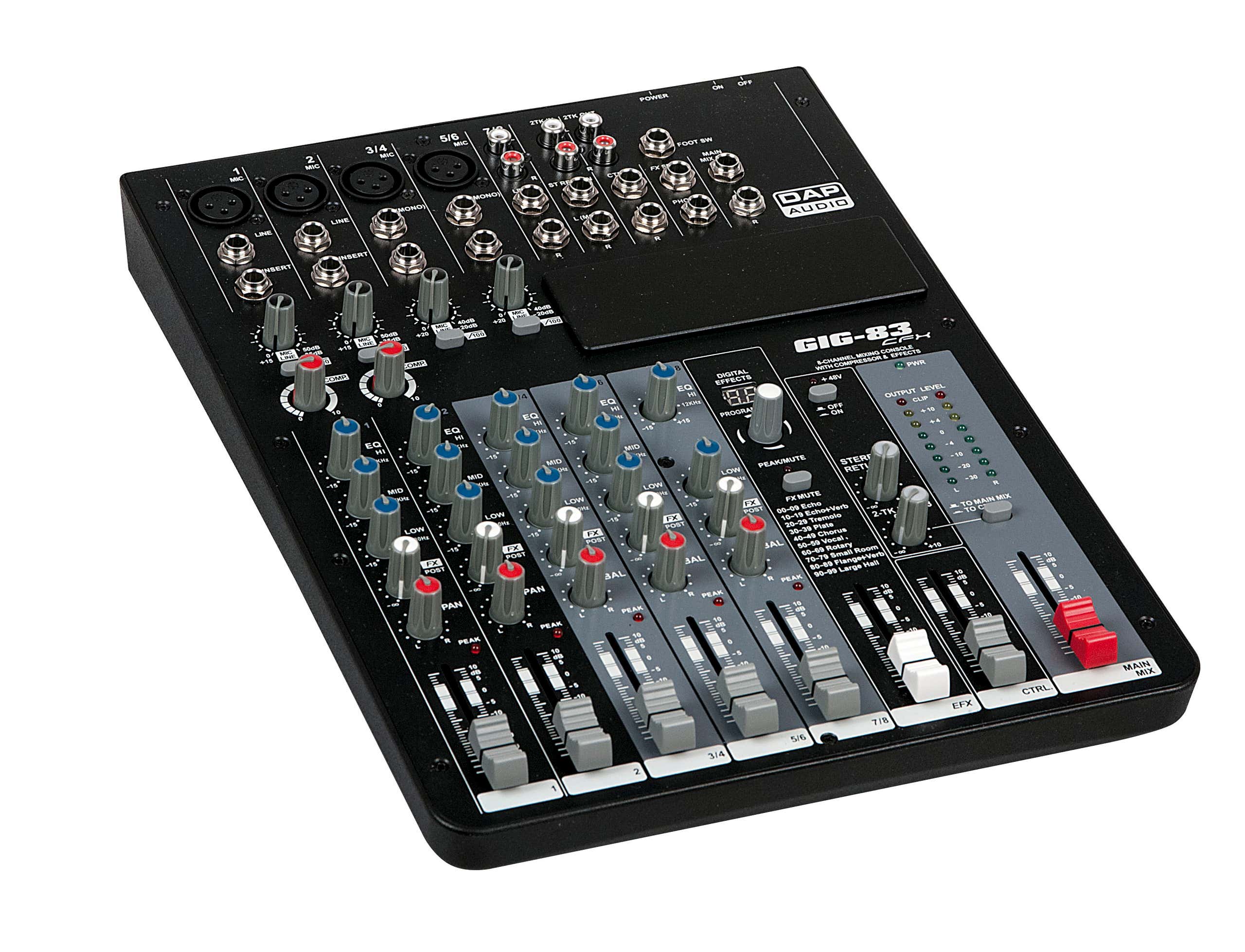 Ljudmixer DAP GIG-83CFX 8 Channel Mixer with dynamics and DSP - DAP | Bellalite Ljudmixer DAP GIG-83CFX 8 Channel Mixer with dynamics and DSP - DAP | Bellalite