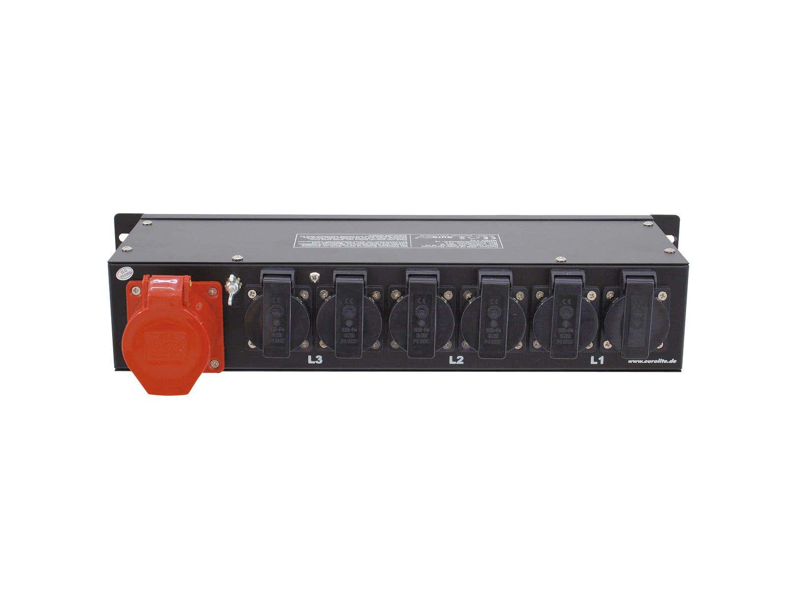 Elcentral, SBM-16 Power Distributor 16A 5P IN / 6x Schuko + 16A 5P UT - Eurolite | Bellalite Elcentral, SBM-16 Power Distributor 16A 5P IN / 6x Schuko + 16A 5P UT - Eurolite | Bellalite