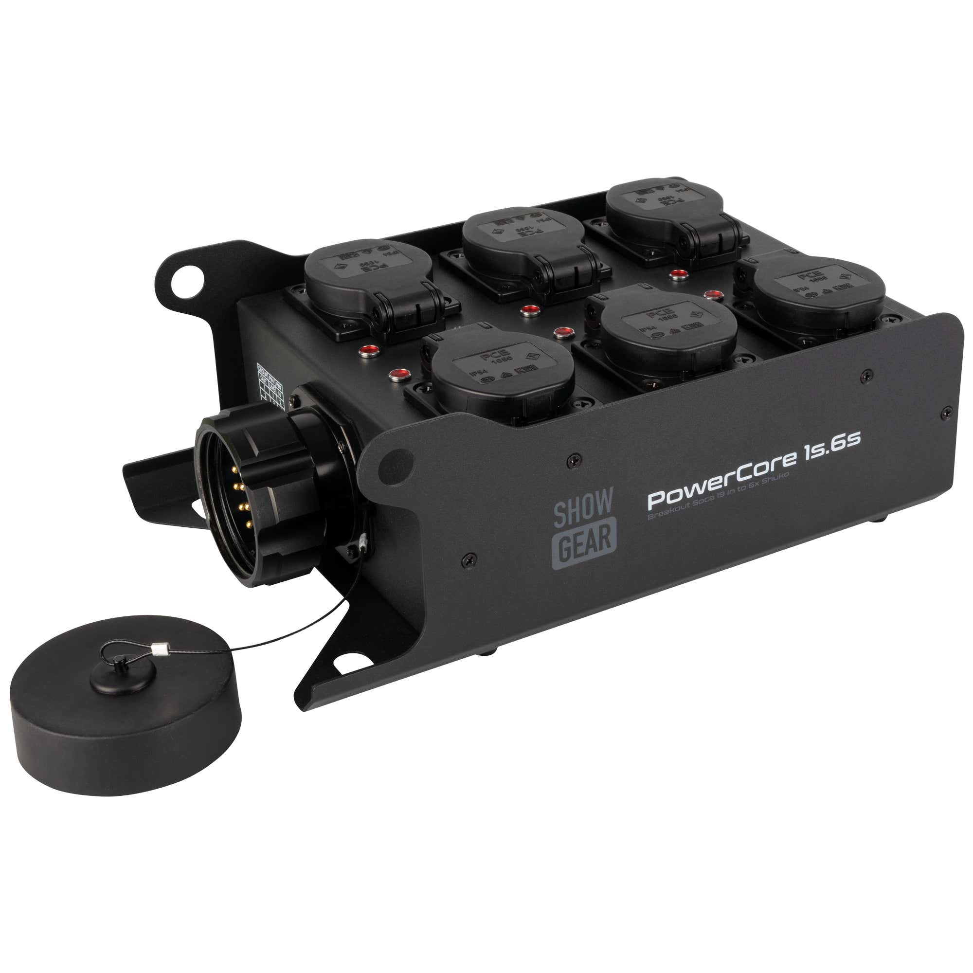 PowerCore 1s.6s 19-Pin Socapex IN / 6x Schuko UT - Showgear | Bellalite PowerCore 1s.6s 19-Pin Socapex IN / 6x Schuko UT - Showgear | Bellalite