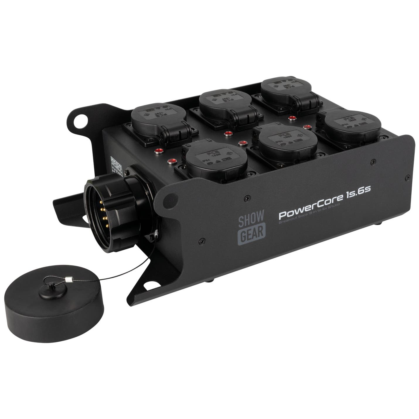 PowerCore 1s.6s 19-Pin Socapex IN / 6x Schuko UT - Showgear | Bellalite PowerCore 1s.6s 19-Pin Socapex IN / 6x Schuko UT - Showgear | Bellalite