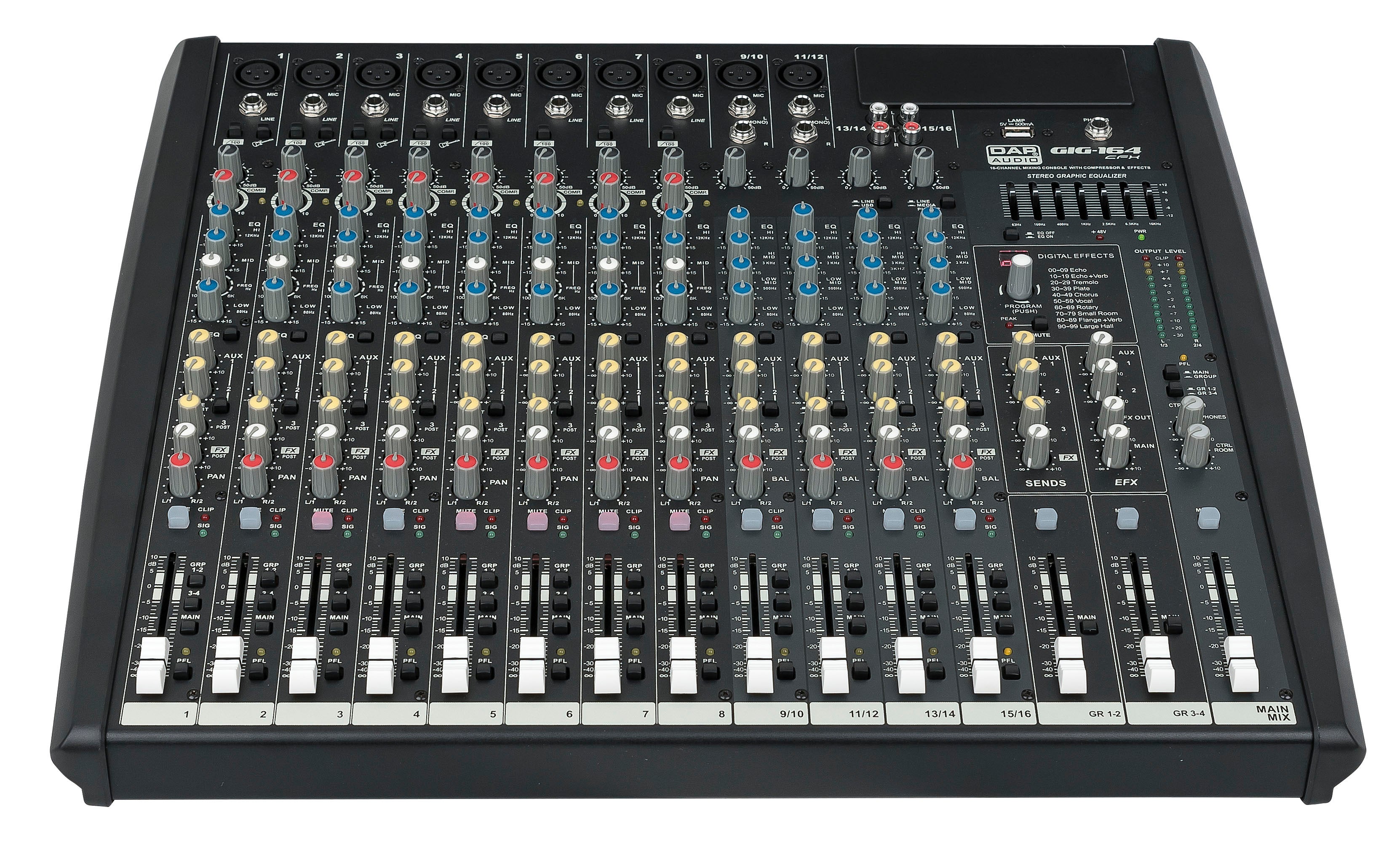Ljudmixer DAP GIG-164CFX 16 Channel Mixer with dynamics and DSP - DAP | Bellalite