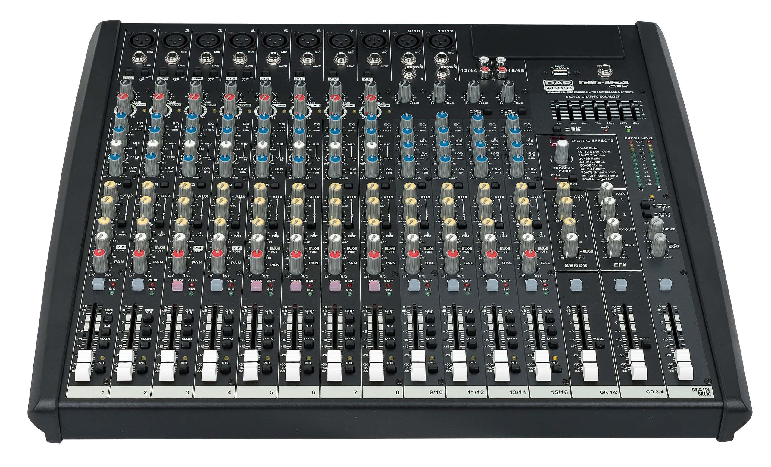 Ljudmixer DAP GIG-164CFX 16 Channel Mixer with dynamics and DSP - DAP | Bellalite Ljudmixer DAP GIG-164CFX 16 Channel Mixer with dynamics and DSP - DAP | Bellalite