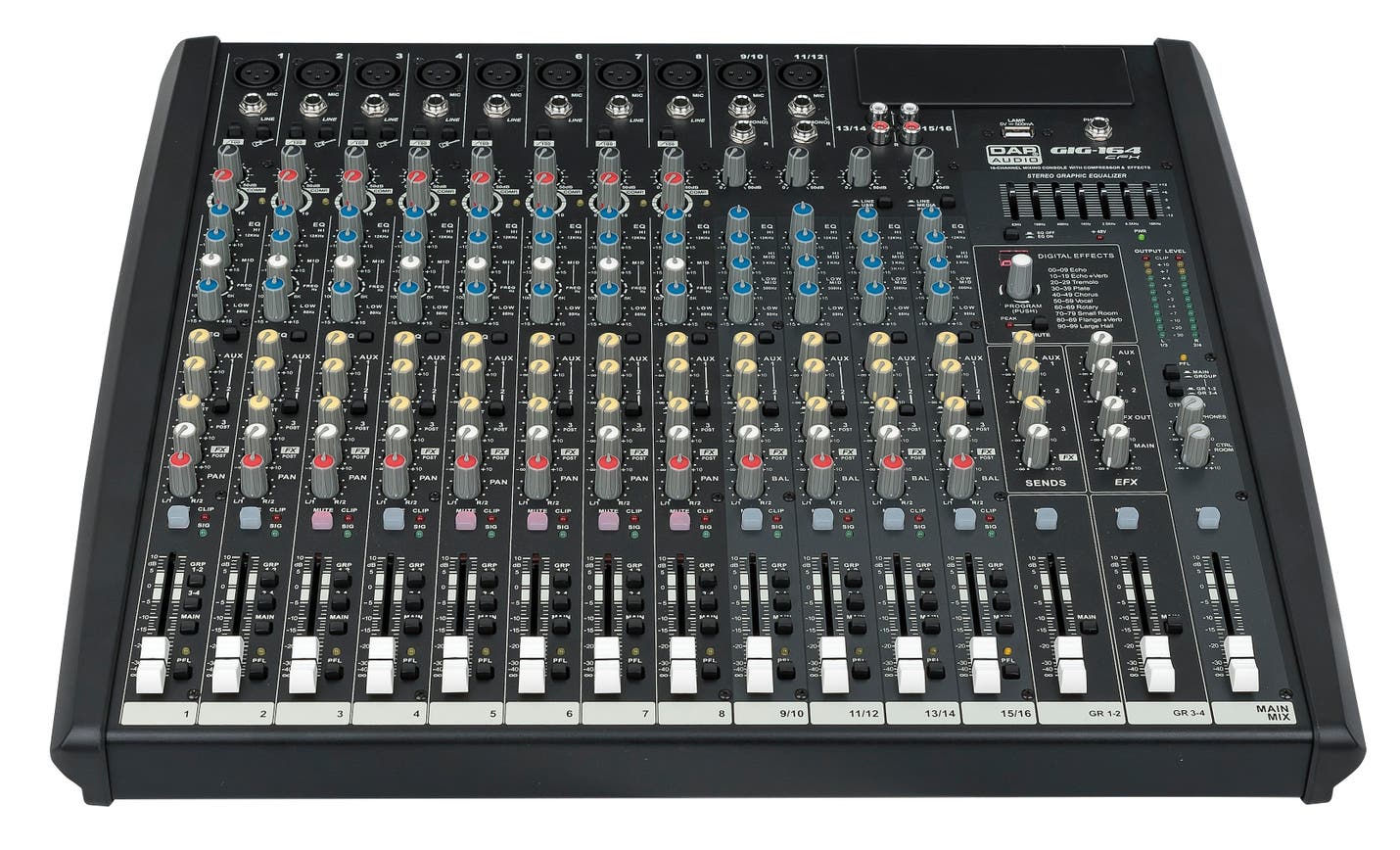 Ljudmixer DAP GIG-164CFX 16 Channel Mixer with dynamics and DSP - DAP | Bellalite Ljudmixer DAP GIG-164CFX 16 Channel Mixer with dynamics and DSP - DAP | Bellalite