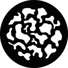 Large Breakup Metallgobo,  E-Size (37,5mm) - Rosco | Bellalite