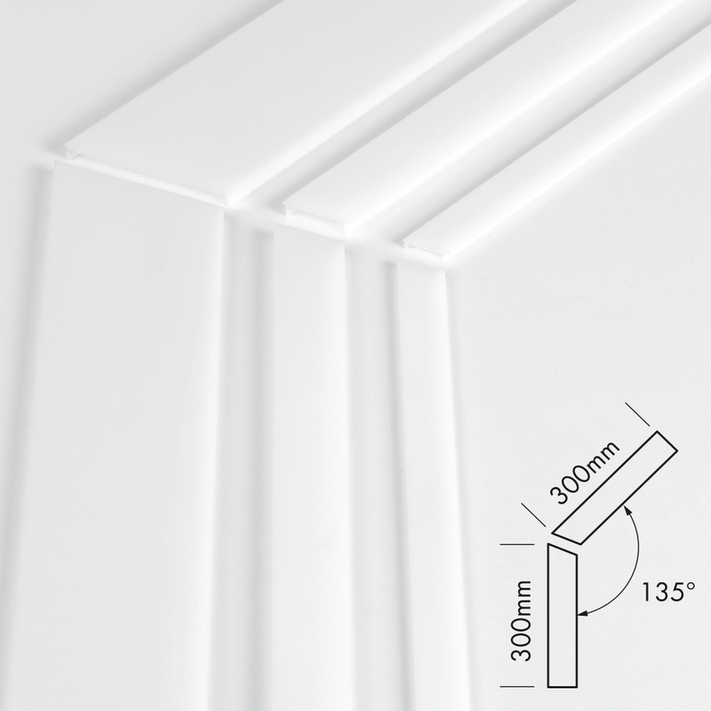 Plastic Cover Set S-Line Flat Break Proof 135° Klar - PROLED | Bellalite