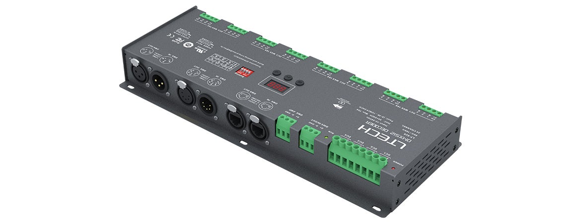 24CH DMX CV LED Dimmer 12-24V DC - LTECH | Bellalite