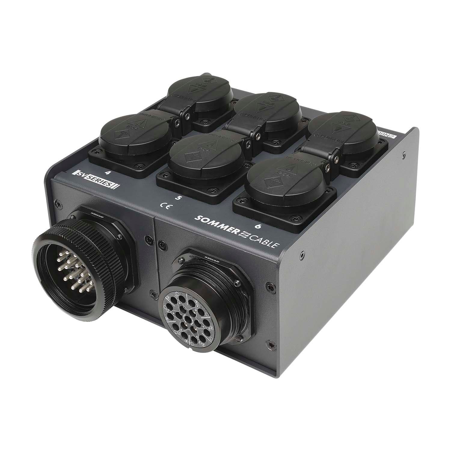 Sommer Cable Uttagsbox Socapex IN / 6x Schuko + Socapex UT - Sommer Cable | Bellalite Sommer Cable Uttagsbox Socapex IN / 6x Schuko + Socapex UT - Sommer Cable | Bellalite