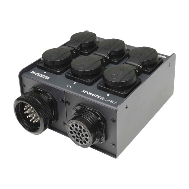 Sommer Cable Uttagsbox Socapex IN / 6x Schuko + Socapex UT - Sommer Cable | Bellalite Sommer Cable Uttagsbox Socapex IN / 6x Schuko + Socapex UT - Sommer Cable | Bellalite
