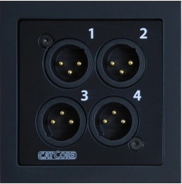 CatCore Wallmount Panel XLR Svart - CatCore | Bellalite