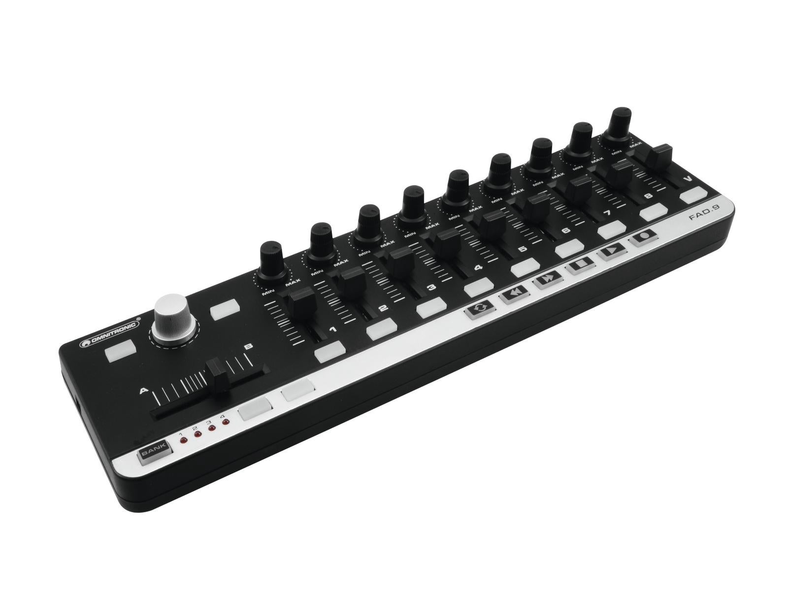 FAD-9 MIDI Controller 9 faders - Omnitronic | Bellalite