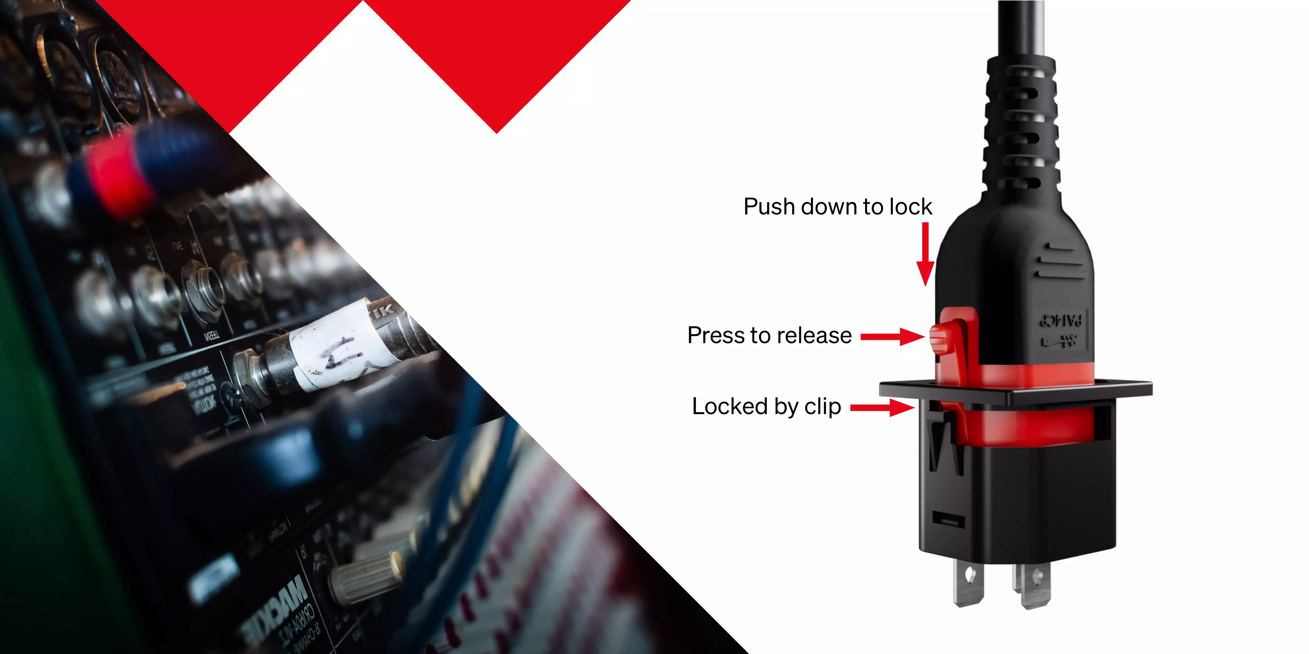 Länkkabel IEC LOCK 1m - IEC LOCK | Bellalite
