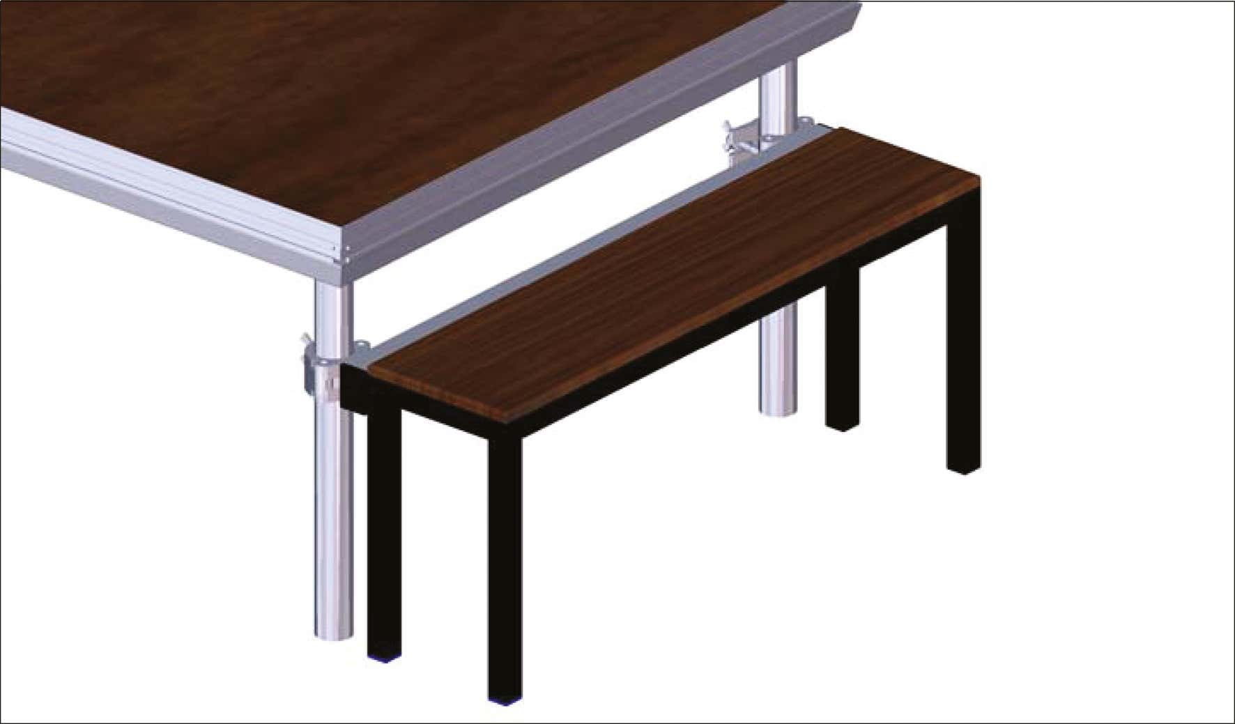 EasyStair Modular Stair To Deck Connector 1m 1m - Prolyte | Bellalite EasyStair Modular Stair To Deck Connector 1m 1m - Prolyte | Bellalite