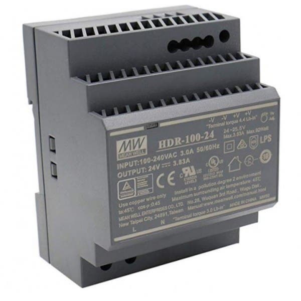 Mean Well HDR-100-24 Din Rail 24V 100W - Mean Well | Bellalite Mean Well HDR-100-24 Din Rail 24V 100W - Mean Well | Bellalite