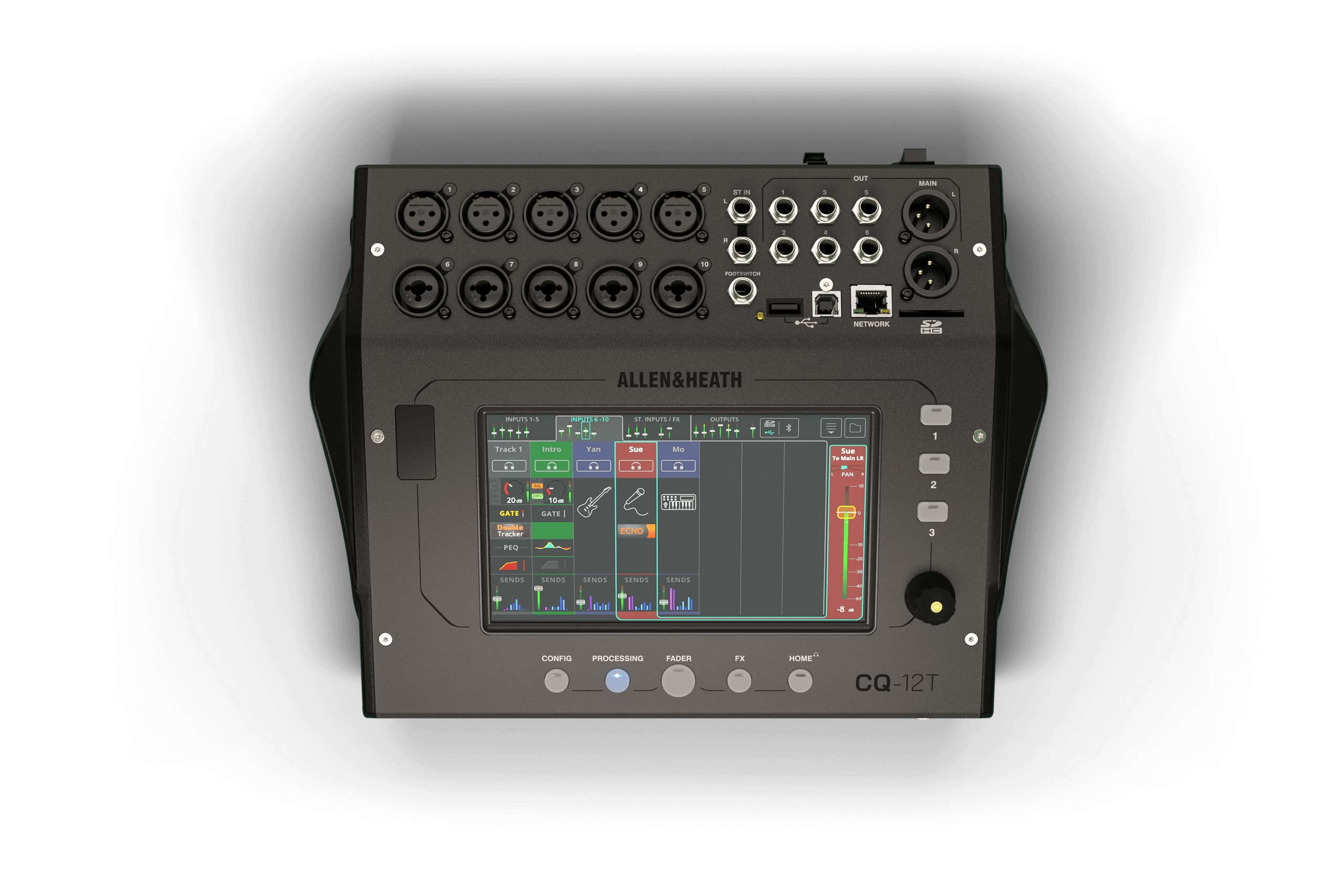 Allen & Heath CQ12T 12ch digital mixer 7” Touchscreen 10 mic/line 2FX - Allen & Heath | Bellalite Allen & Heath CQ12T 12ch digital mixer 7” Touchscreen 10 mic/line 2FX - Allen & Heath | Bellalite