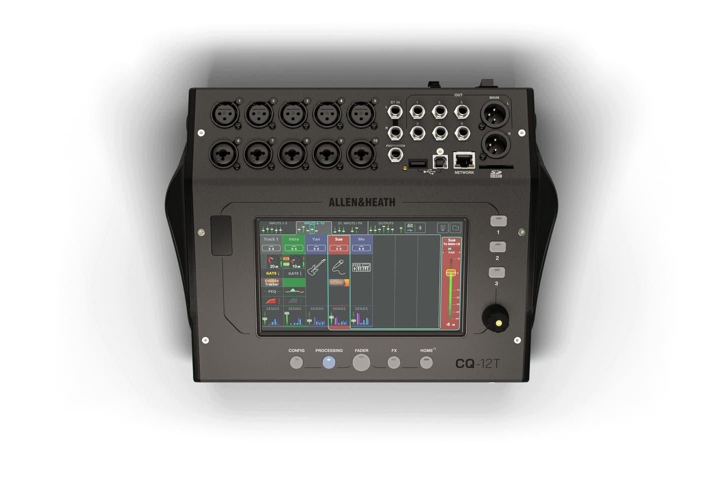 Allen & Heath CQ12T 12ch digital mixer 7” Touchscreen 10 mic/line 2FX - Allen & Heath | Bellalite Allen & Heath CQ12T 12ch digital mixer 7” Touchscreen 10 mic/line 2FX - Allen & Heath | Bellalite