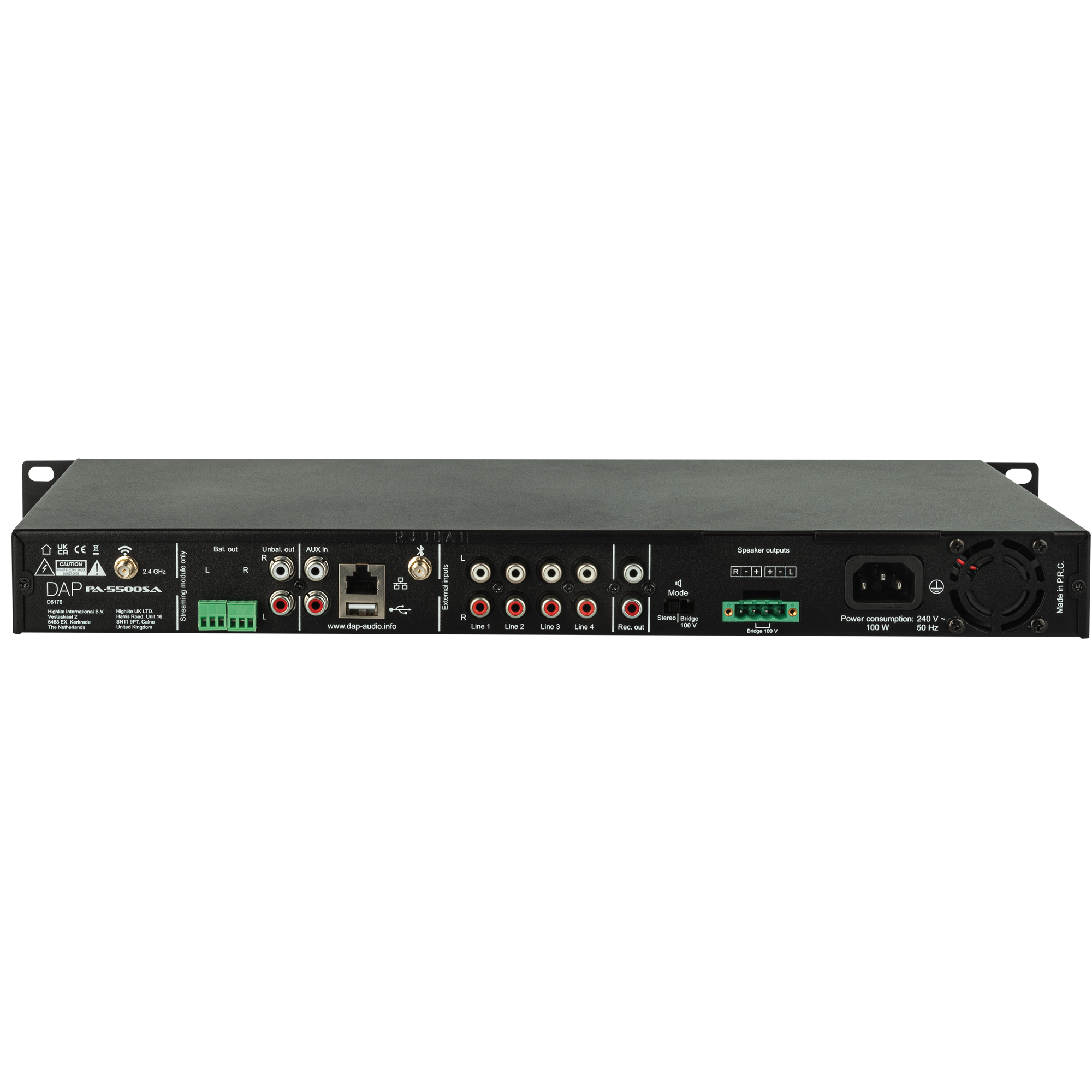 PA-5500SA Single Streaming Amplifier  - DAP | Bellalite