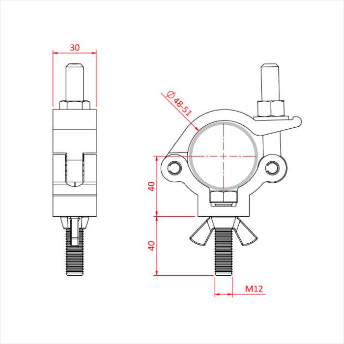 Doughty All Weather Slimline Lightweight Hook Clamp Svart - Doughty | Bellalite Doughty All Weather Slimline Lightweight Hook Clamp Svart - Doughty | Bellalite