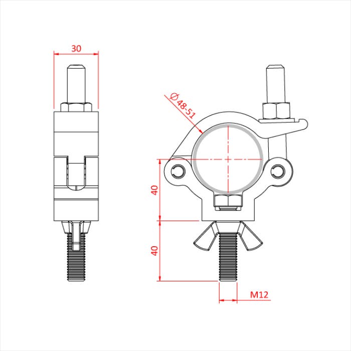 Doughty All Weather Slimline Lightweight Hook Clamp Svart - Doughty | Bellalite Doughty All Weather Slimline Lightweight Hook Clamp Svart - Doughty | Bellalite