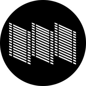 Blinds Metallgobo, D-Size (53,3mm) - Rosco | Bellalite