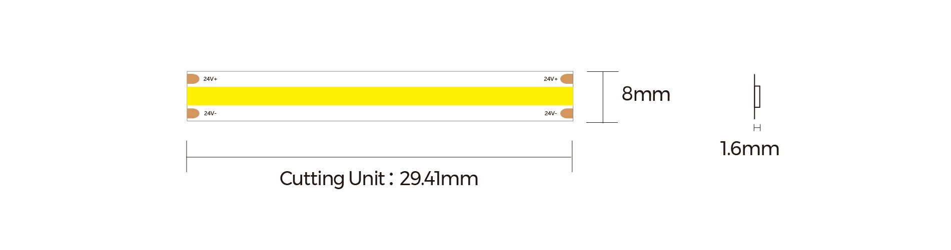 Colors LED-Strip DF10 COB 24V 3000K 10W/m IP65 - Colors | Bellalite
