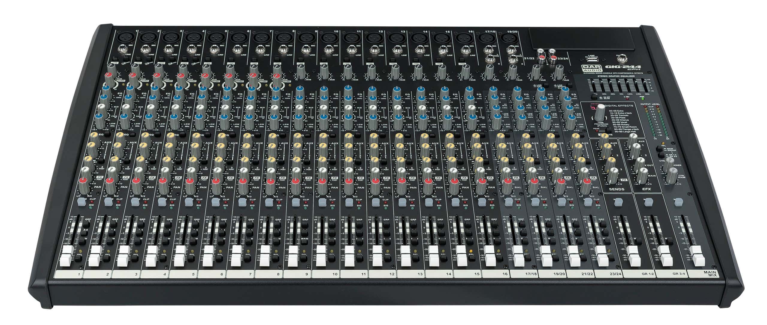 Ljudmixer DAP GIG-244CFX 24 Channel Mixer with dynamics and DSP - DAP | Bellalite Ljudmixer DAP GIG-244CFX 24 Channel Mixer with dynamics and DSP - DAP | Bellalite
