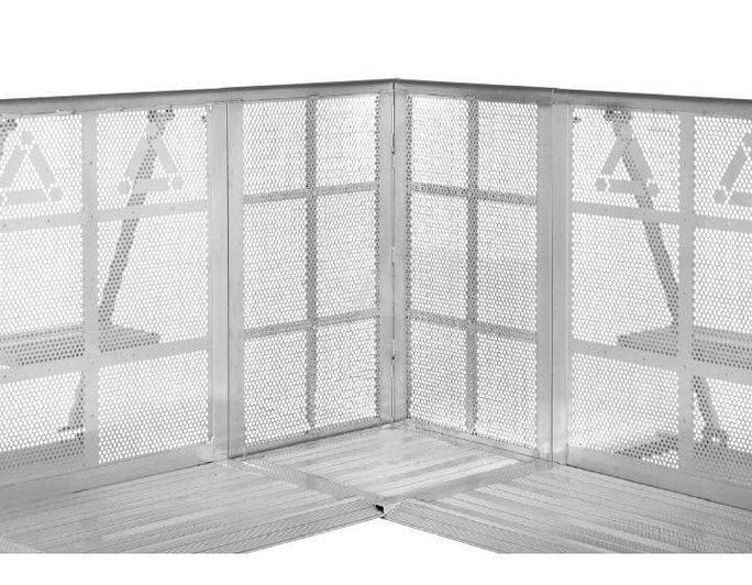 StageDex Crowd Barrier Corner Base 90° - Prolyte | Bellalite StageDex Crowd Barrier Corner Base 90° - Prolyte | Bellalite