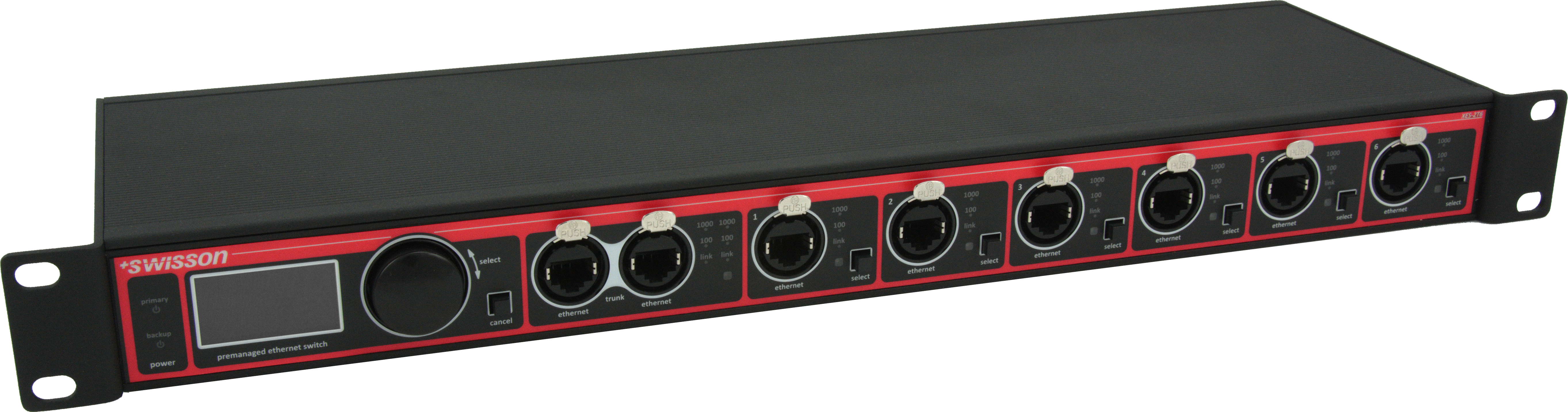XES-2T6, 2+6 port Ethernet Gigabit Switch Premanaged  - Swisson | Bellalite