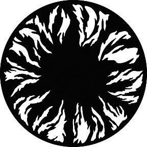 Circular Flame Metallgobo, Size: (ange storlek) - Rosco | Bellalite