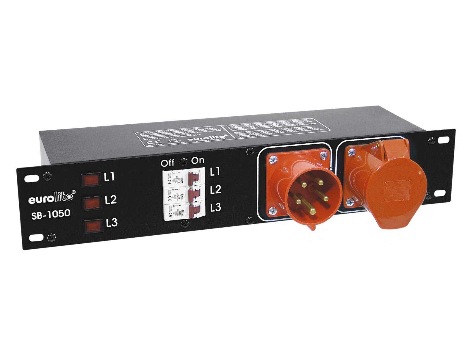 Elcentral, SB-1050 Power Distributor 32A 5P IN / 6x Schuko +32A 5P UT - Eurolite | Bellalite Elcentral, SB-1050 Power Distributor 32A 5P IN / 6x Schuko +32A 5P UT - Eurolite | Bellalite