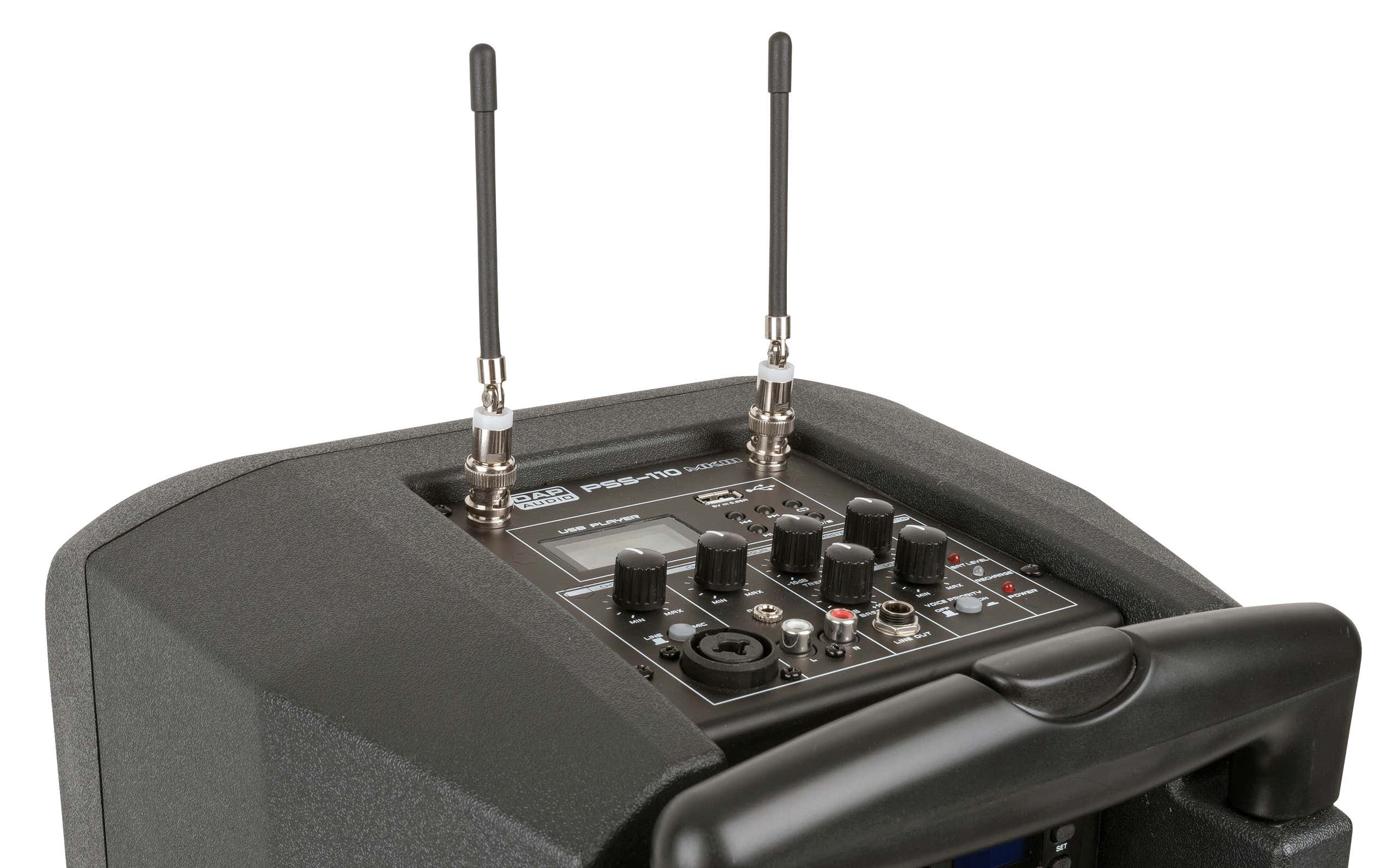 PSS-110 MKIII - 10" Battery Speaker 200 W RMS/400 W peak - incl. wireless microphone - DAP | Bellalite PSS-110 MKIII - 10" Battery Speaker 200 W RMS/400 W peak - incl. wireless microphone - DAP | Bellalite