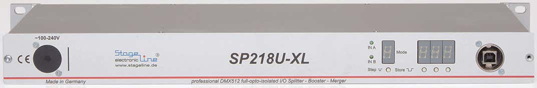 DMX Splitter/Booster SP218U-XL 1 in / 8 ut RJ45 - Stageline | Bellalite DMX Splitter/Booster SP218U-XL 1 in / 8 ut RJ45 - Stageline | Bellalite