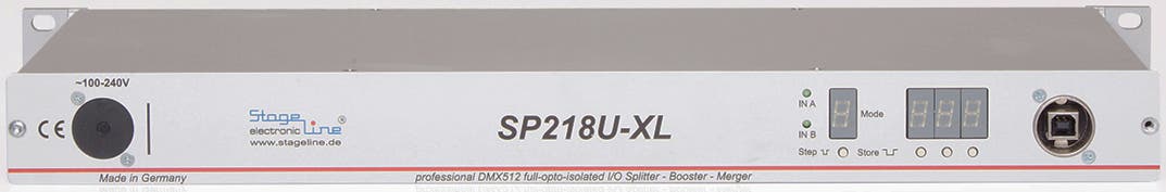 DMX Splitter/Booster SP218U-XL 1 in / 8 ut RJ45 - Stageline | Bellalite DMX Splitter/Booster SP218U-XL 1 in / 8 ut RJ45 - Stageline | Bellalite